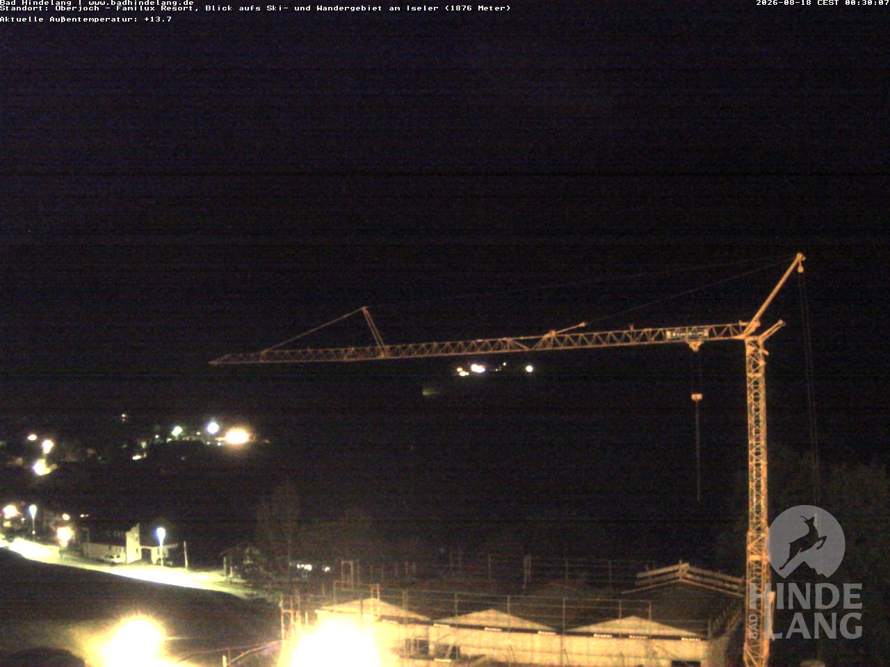 Archived image Webcam View of the kids hotel Oberjoch at the slopes in front