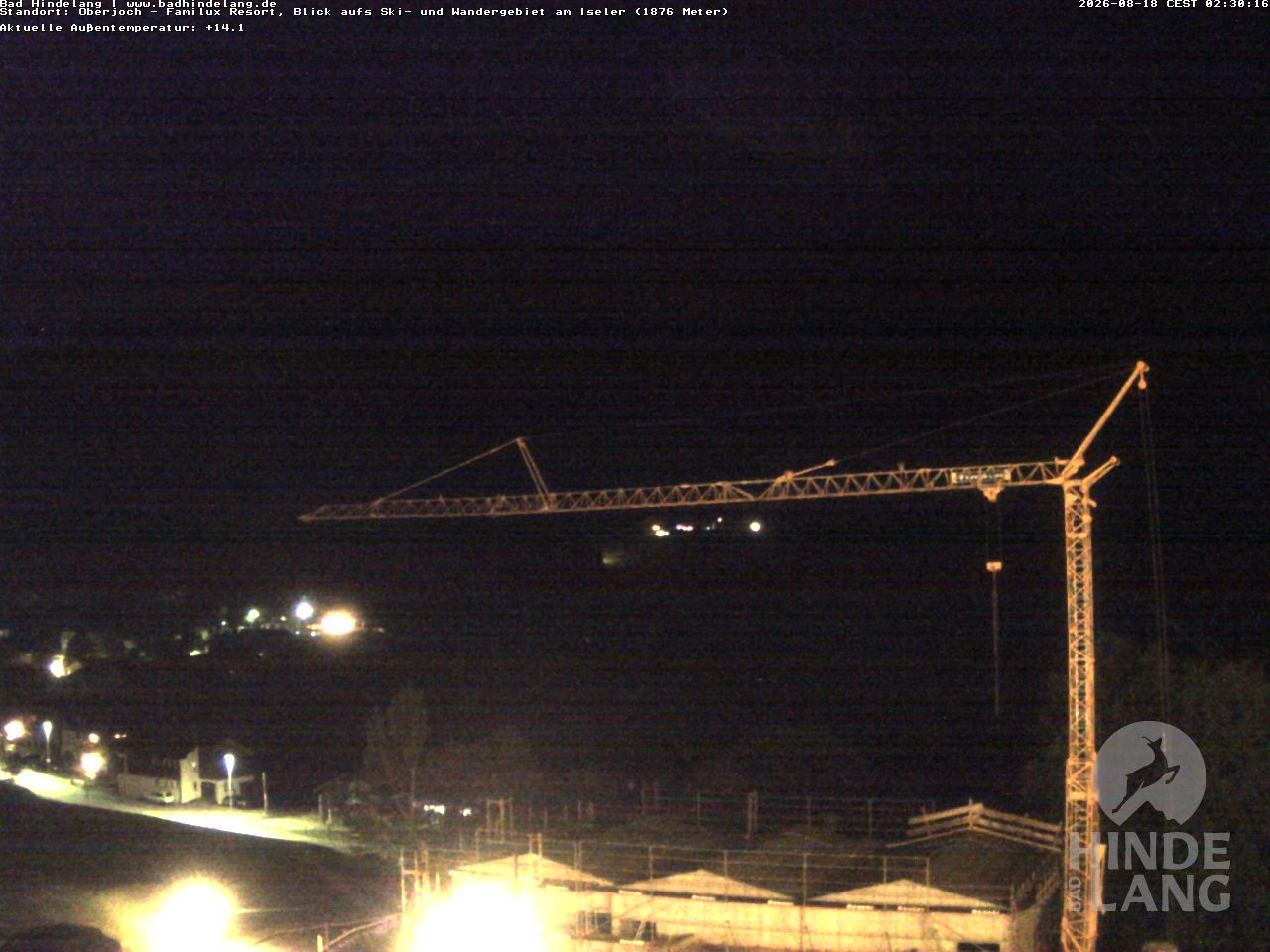 Archived image Webcam View of the kids hotel Oberjoch at the slopes in front