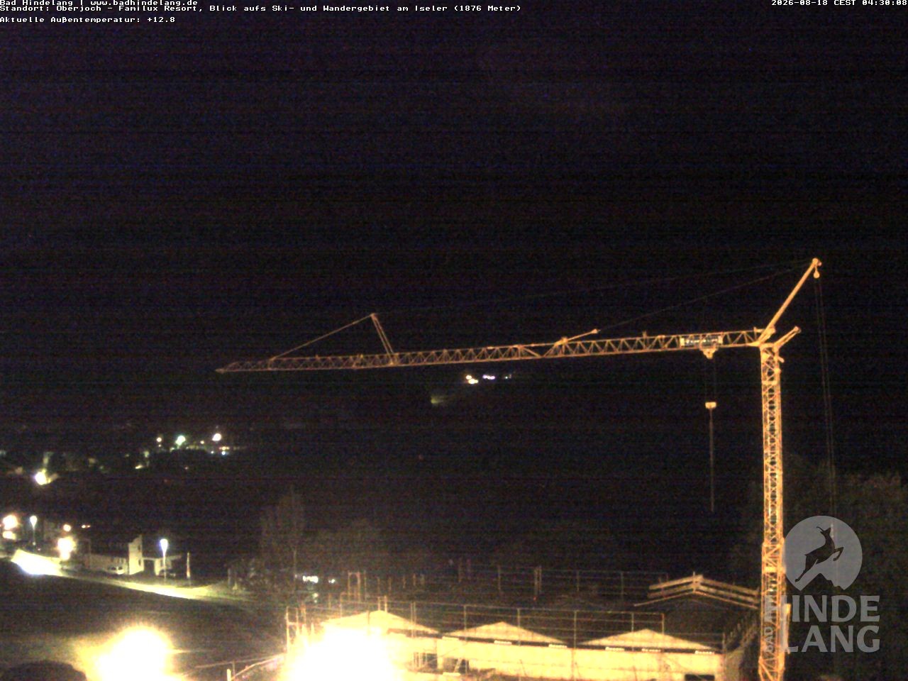 Archived image Webcam View of the kids hotel Oberjoch at the slopes in front