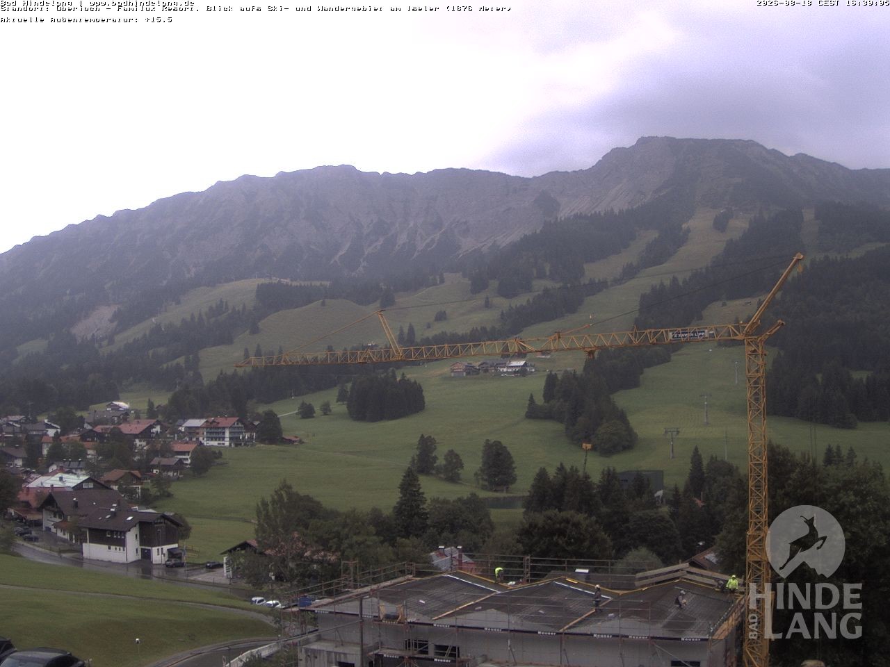 Archiv Foto Webcam Sicht vom Kinderhotel Oberjoch aus auf das Skigebiet gegenüber