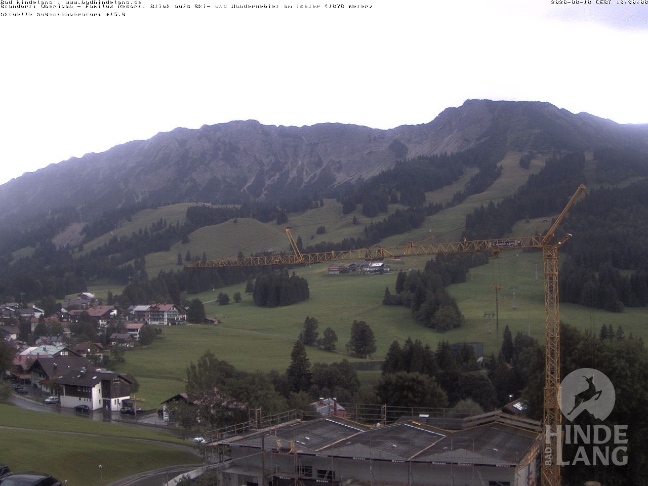 Archiv Foto Webcam Sicht vom Kinderhotel Oberjoch aus auf das Skigebiet gegenüber