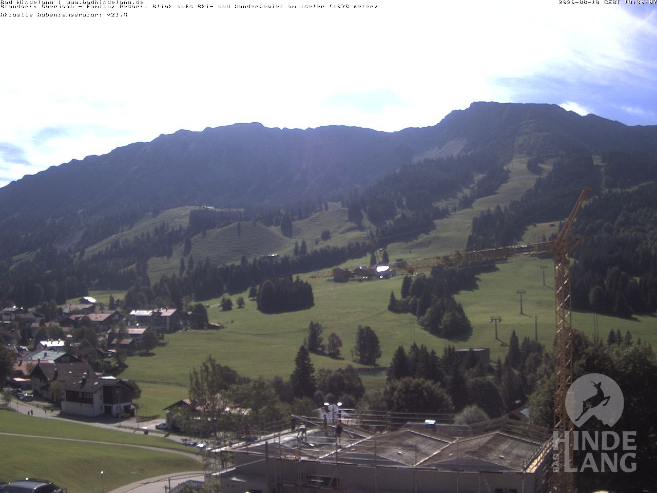Archiv Foto Webcam Sicht vom Kinderhotel Oberjoch aus auf das Skigebiet gegenüber