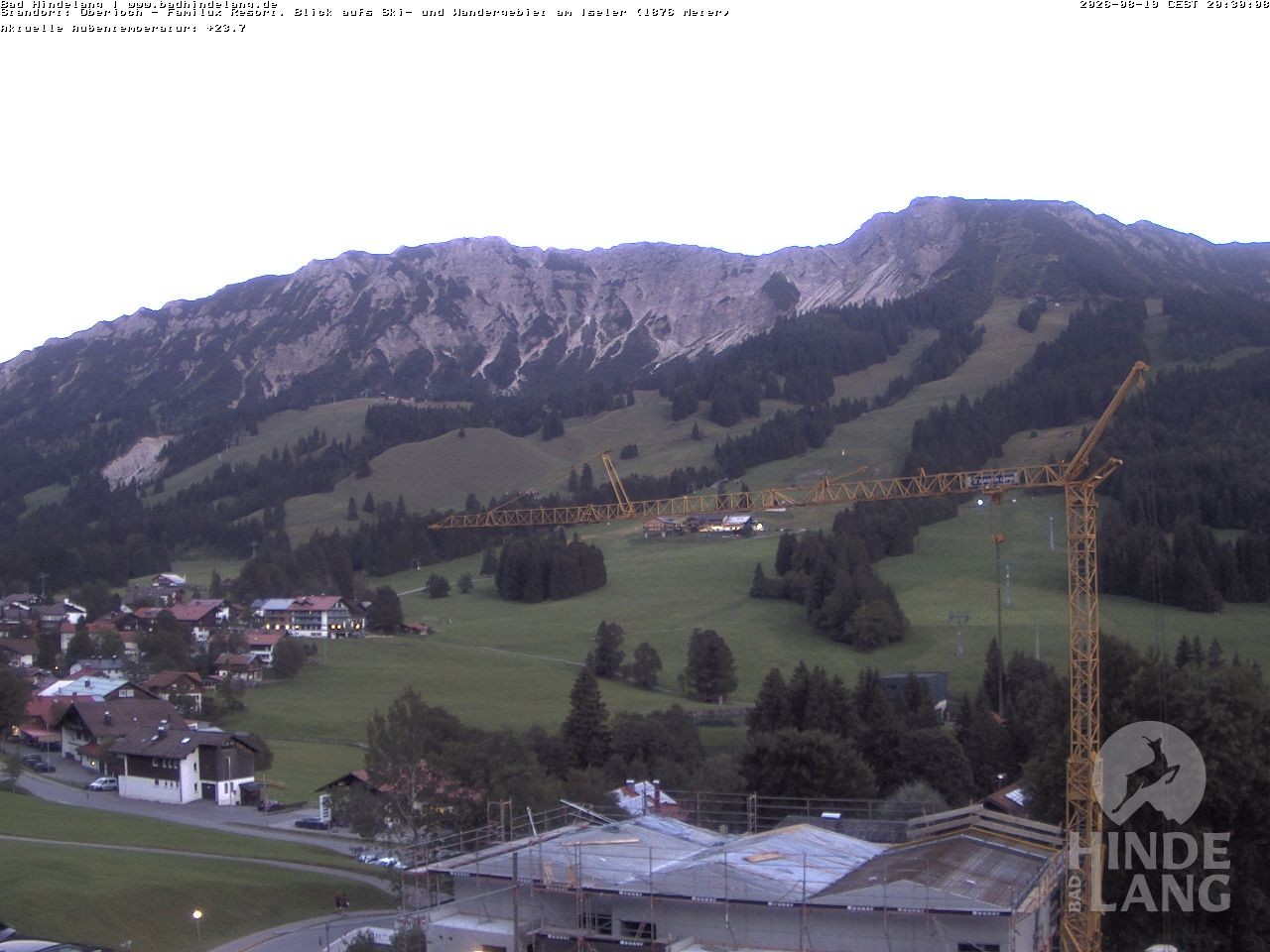Archiv Foto Webcam Sicht vom Kinderhotel Oberjoch aus auf das Skigebiet gegenüber