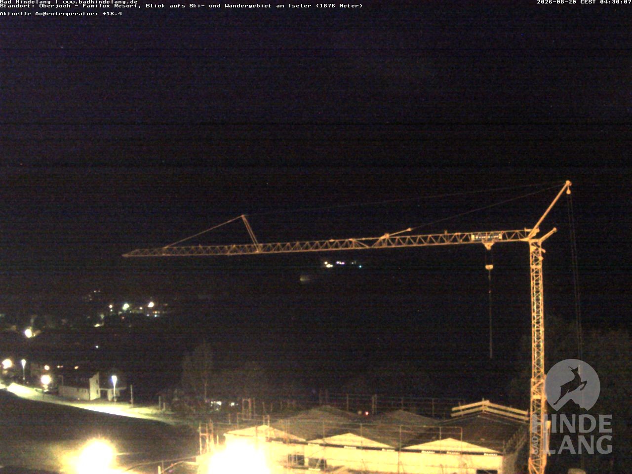 Archiv Foto Webcam Sicht vom Kinderhotel Oberjoch aus auf das Skigebiet gegenüber