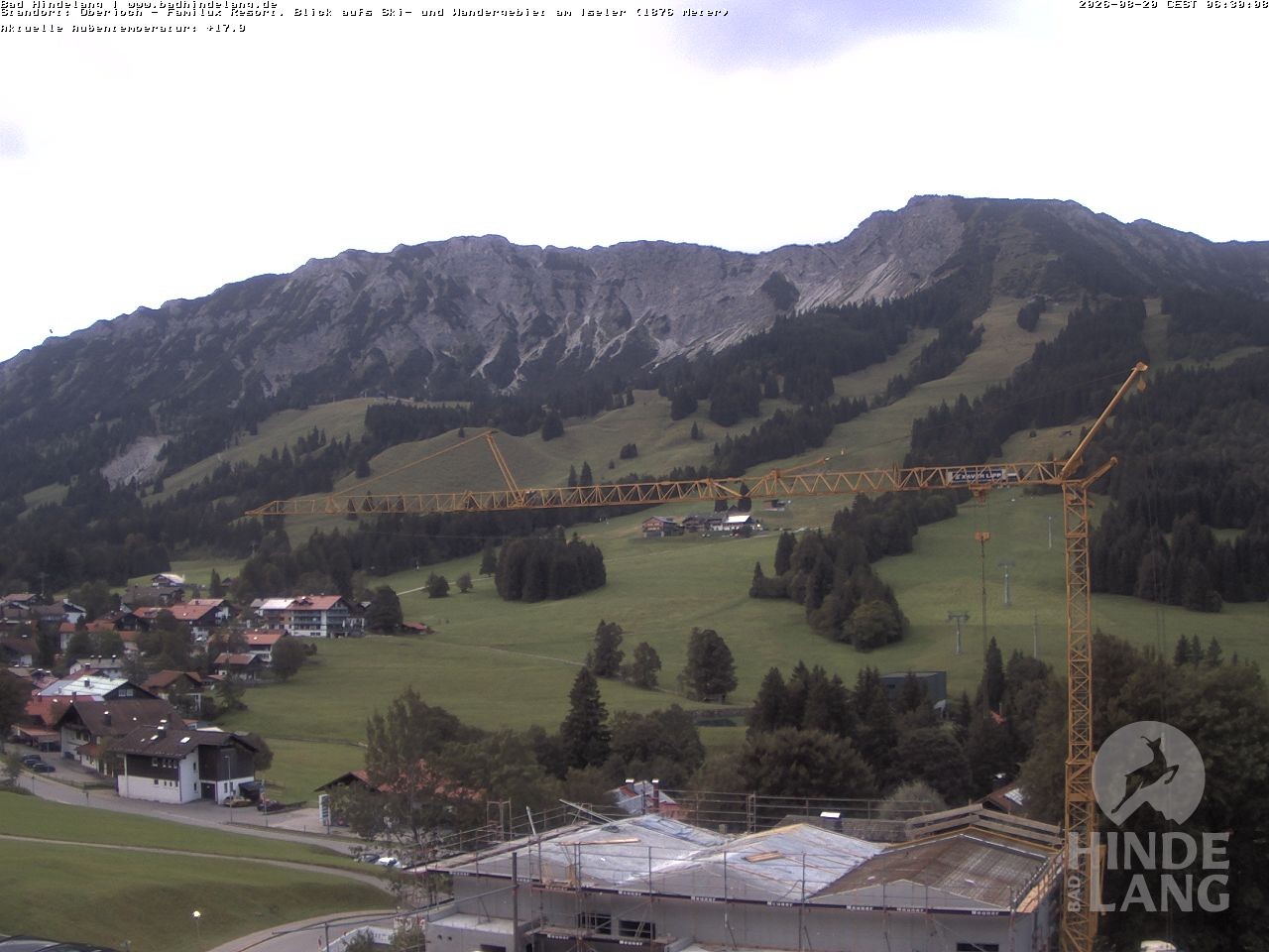 Archiv Foto Webcam Sicht vom Kinderhotel Oberjoch aus auf das Skigebiet gegenüber