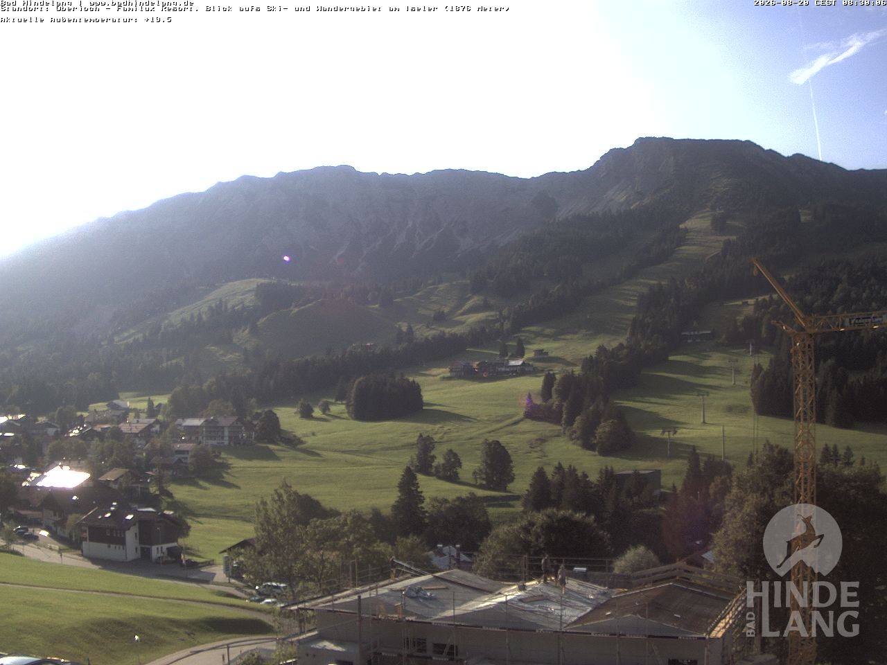 Archiv Foto Webcam Sicht vom Kinderhotel Oberjoch aus auf das Skigebiet gegenüber