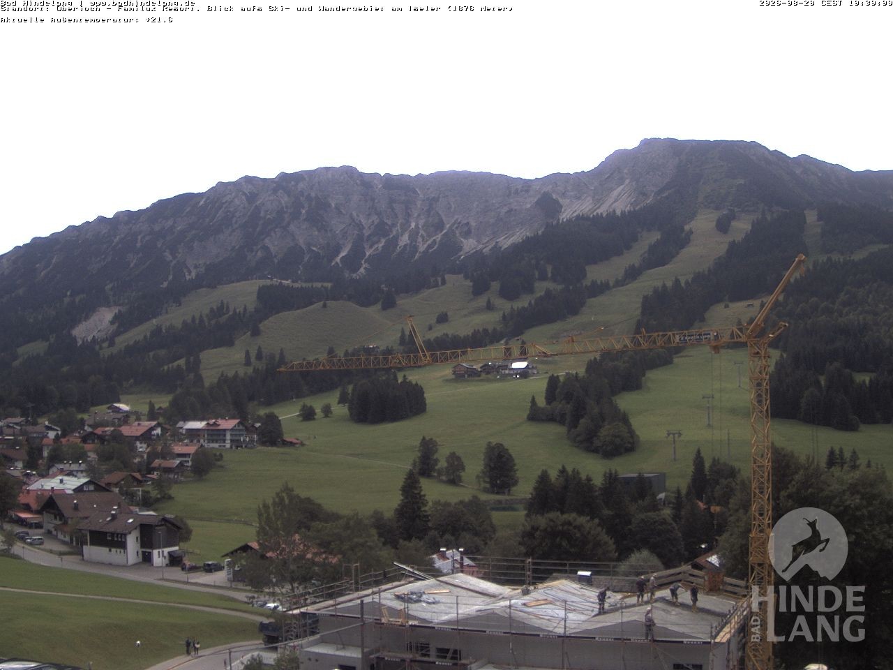 Archiv Foto Webcam Sicht vom Kinderhotel Oberjoch aus auf das Skigebiet gegenüber
