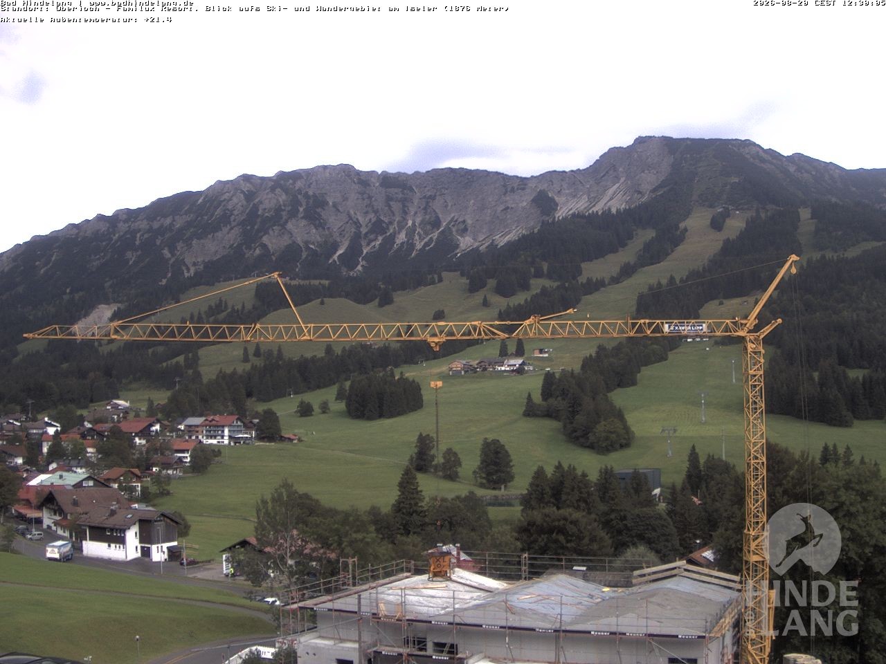 Archiv Foto Webcam Sicht vom Kinderhotel Oberjoch aus auf das Skigebiet gegenüber