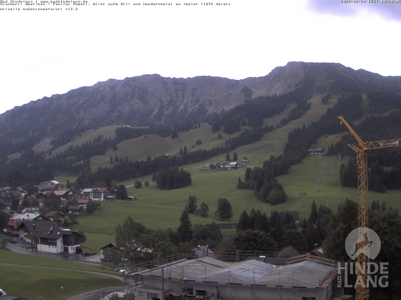 Archiv Foto Webcam Sicht vom Kinderhotel Oberjoch aus auf das Skigebiet gegenüber