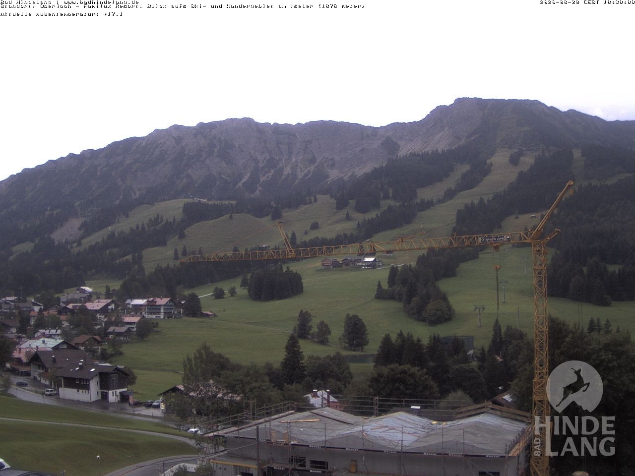 Archiv Foto Webcam Sicht vom Kinderhotel Oberjoch aus auf das Skigebiet gegenüber