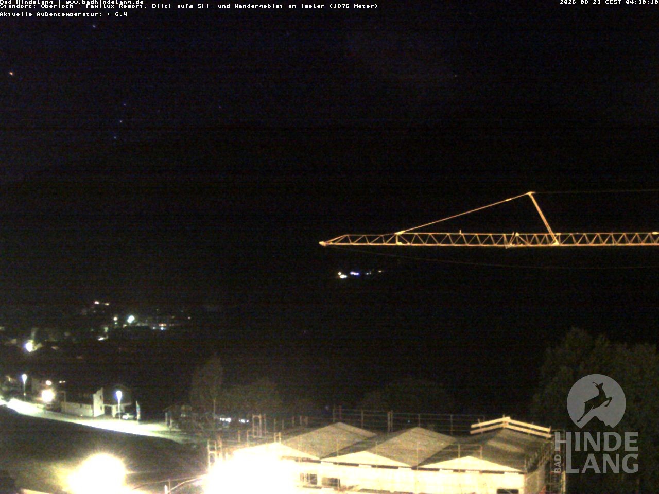Archiv Foto Webcam Sicht vom Kinderhotel Oberjoch aus auf das Skigebiet gegenüber