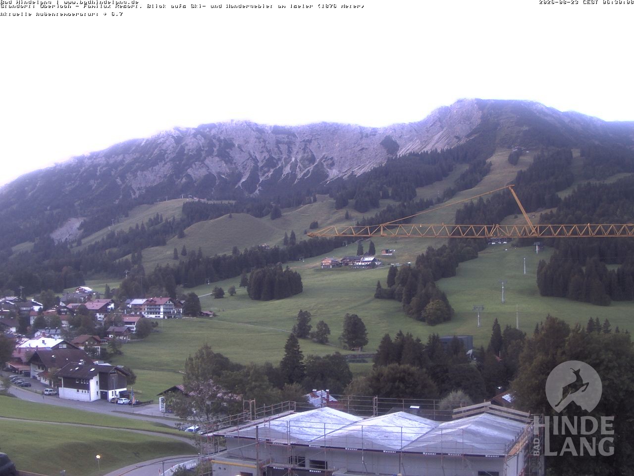 Archiv Foto Webcam Sicht vom Kinderhotel Oberjoch aus auf das Skigebiet gegenüber