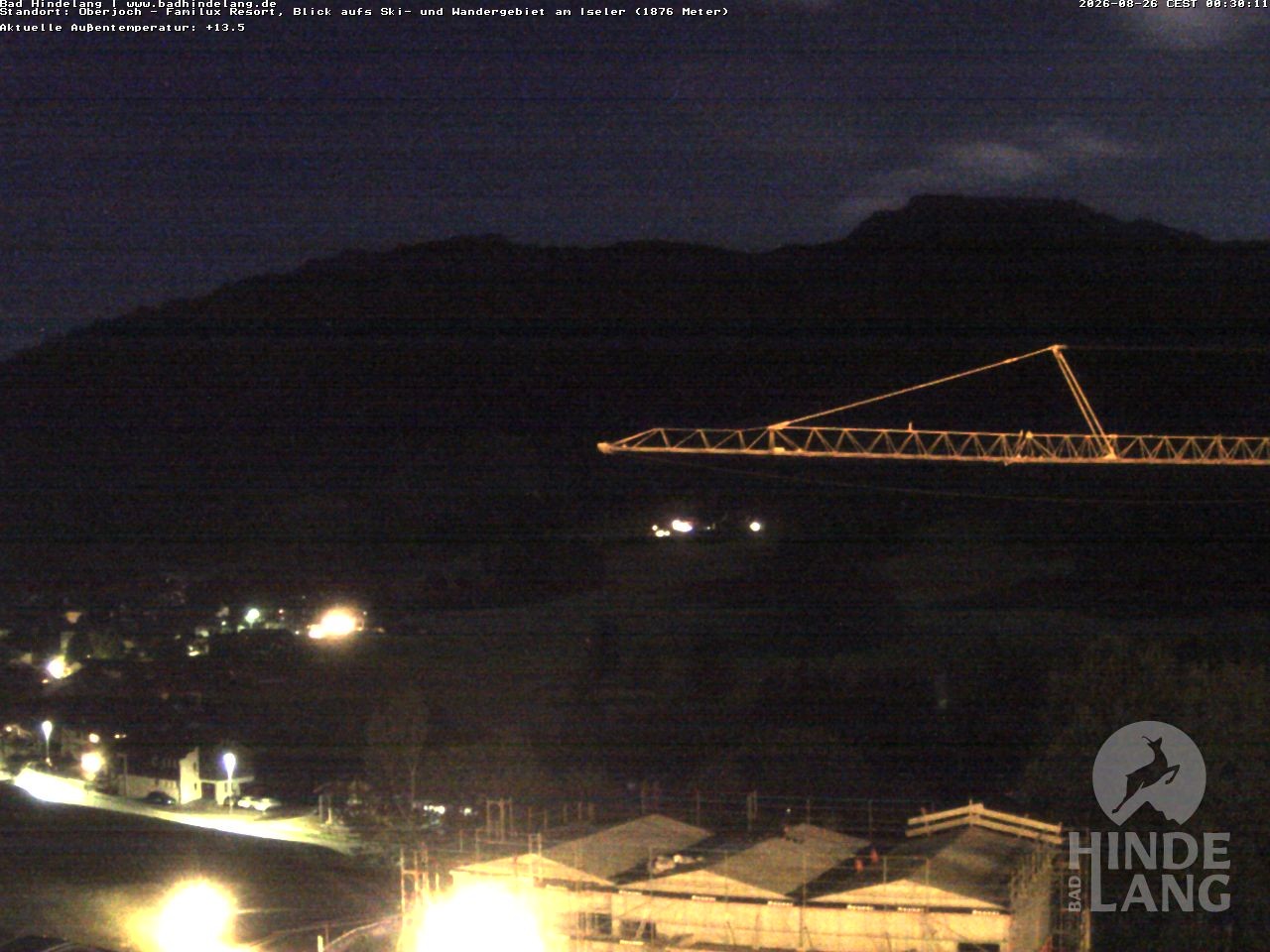 Archiv Foto Webcam Sicht vom Kinderhotel Oberjoch aus auf das Skigebiet gegenüber