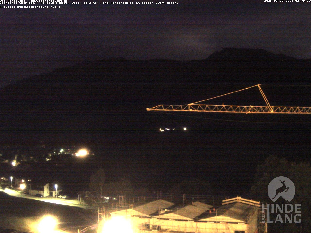 Archiv Foto Webcam Sicht vom Kinderhotel Oberjoch aus auf das Skigebiet gegenüber