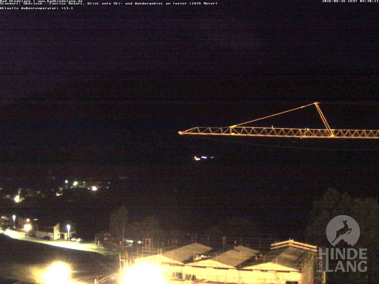 Archiv Foto Webcam Sicht vom Kinderhotel Oberjoch aus auf das Skigebiet gegenüber