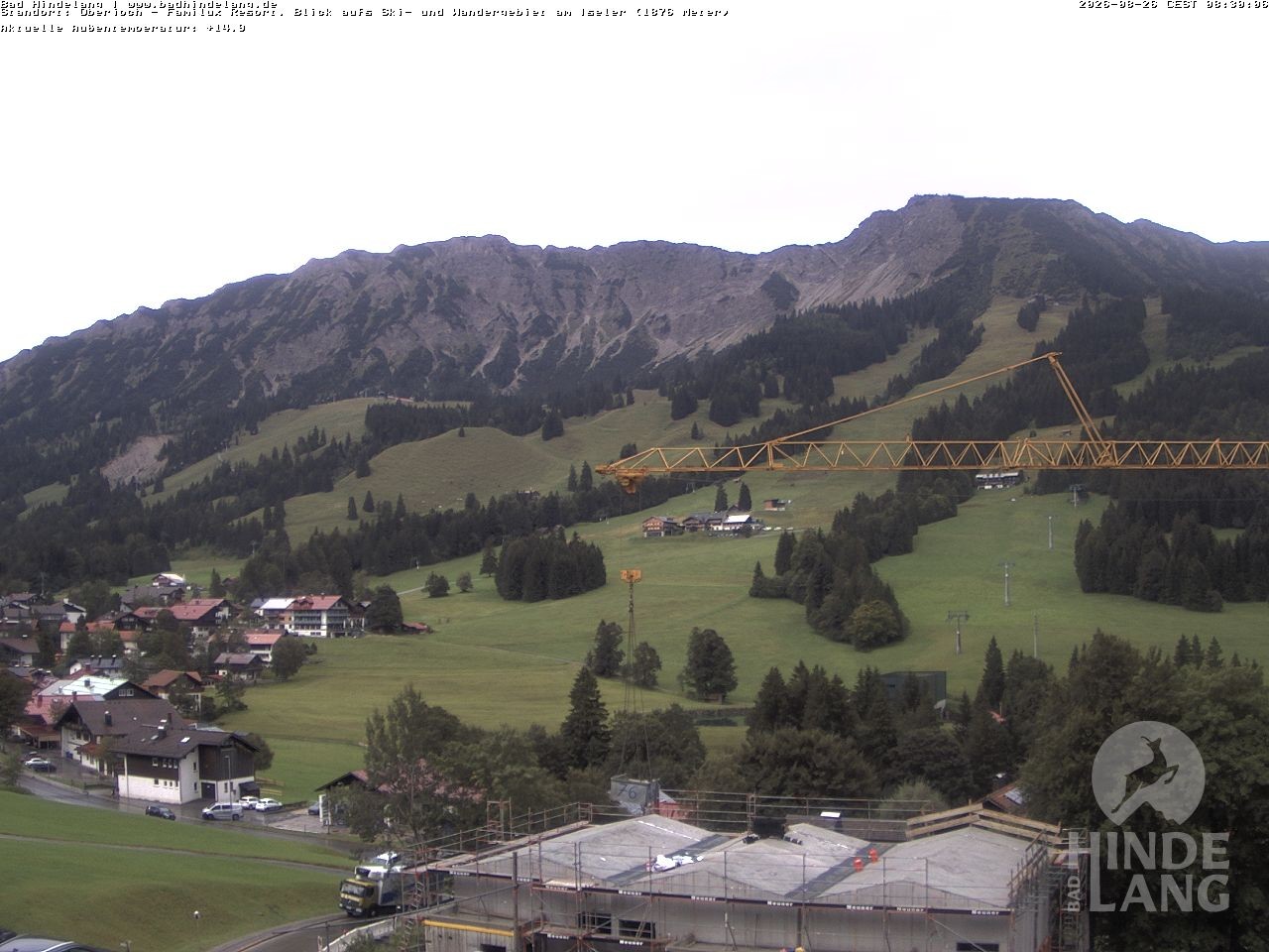 Archiv Foto Webcam Sicht vom Kinderhotel Oberjoch aus auf das Skigebiet gegenüber