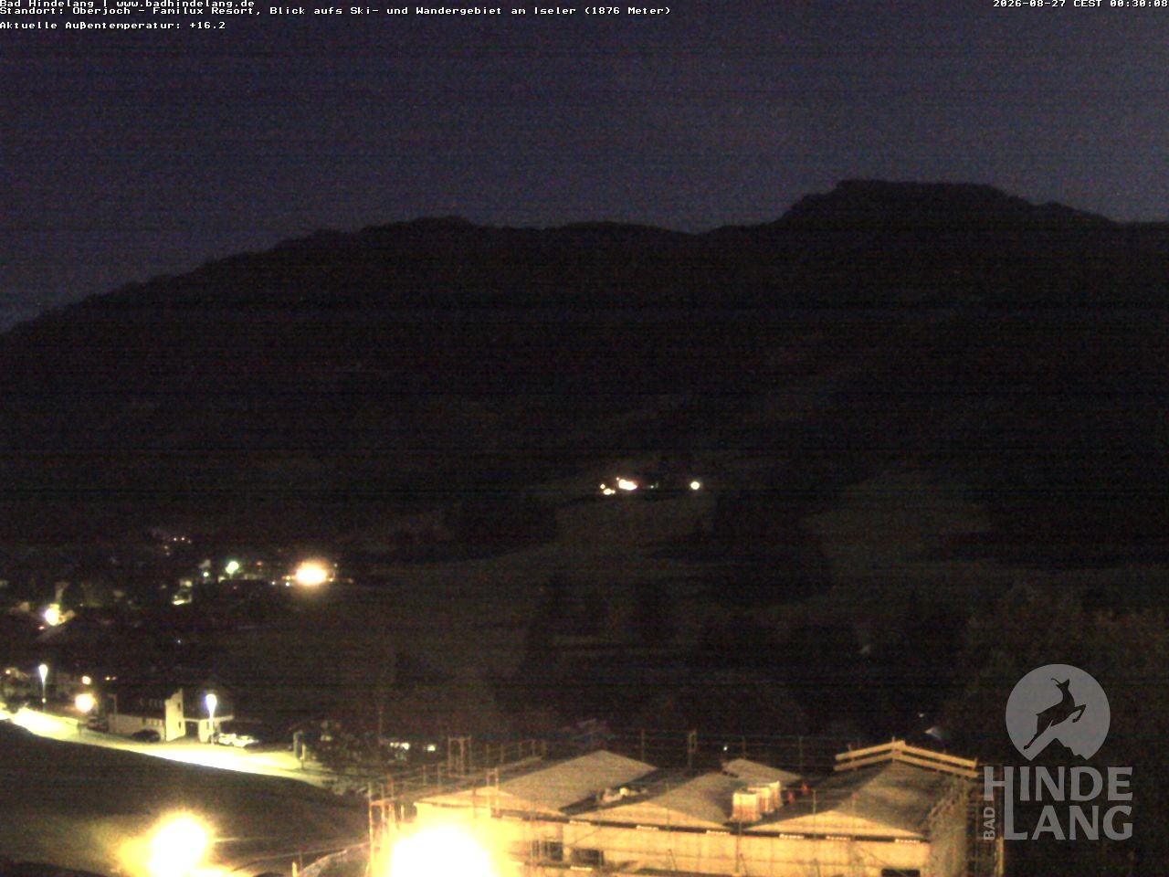 Archiv Foto Webcam Sicht vom Kinderhotel Oberjoch aus auf das Skigebiet gegenüber
