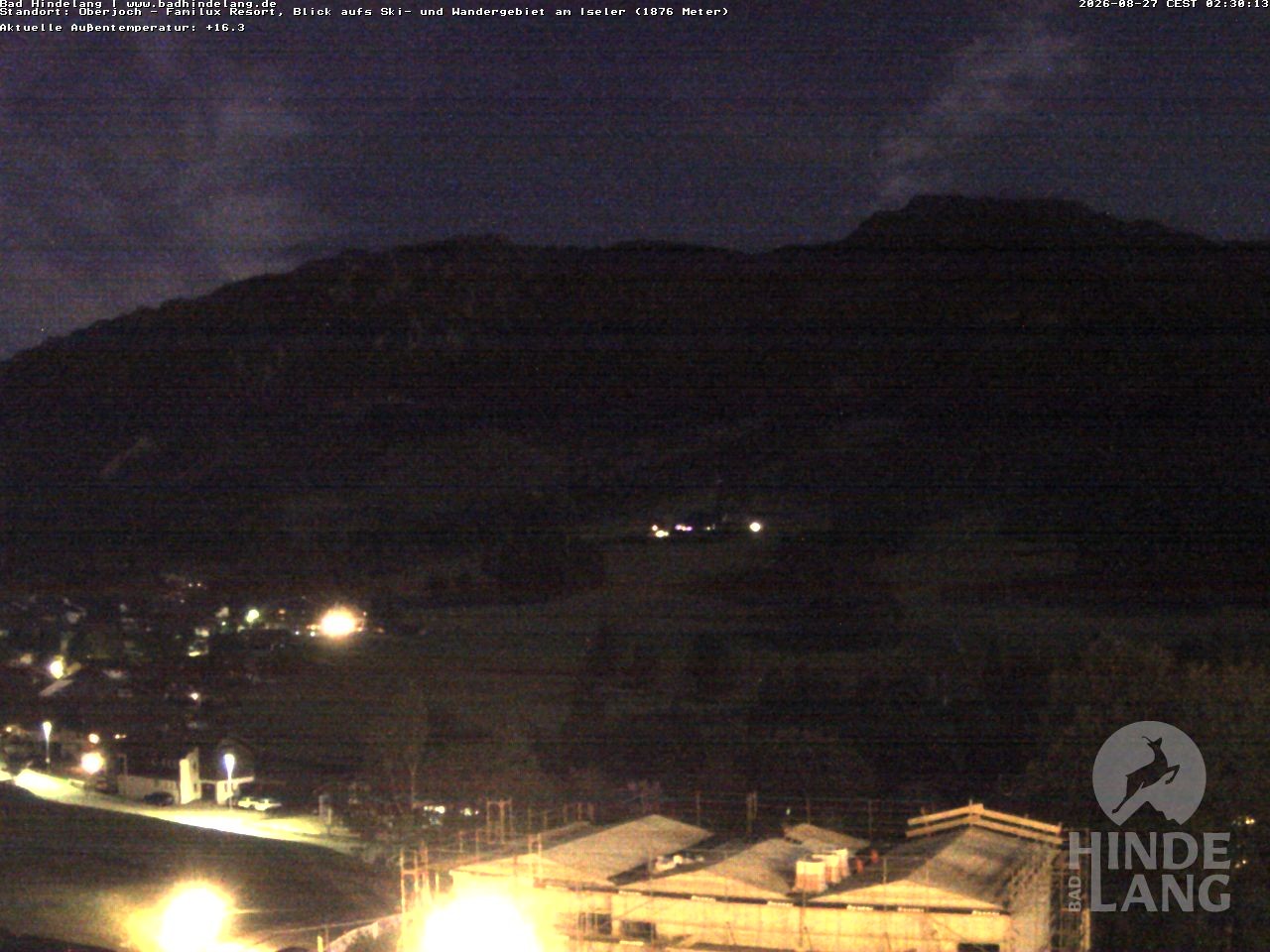 Archiv Foto Webcam Sicht vom Kinderhotel Oberjoch aus auf das Skigebiet gegenüber