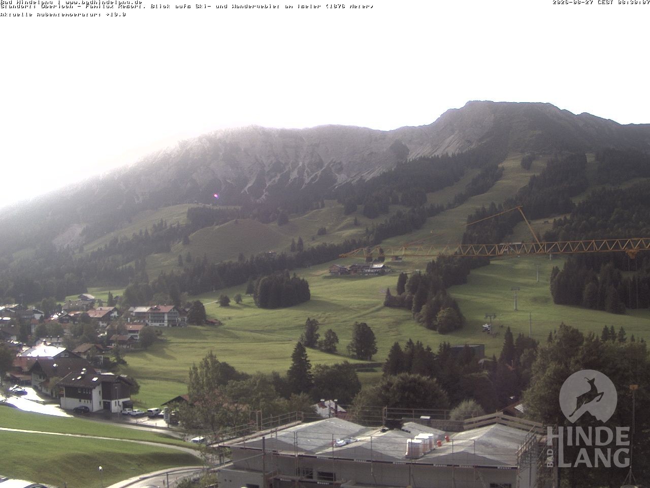 Archiv Foto Webcam Sicht vom Kinderhotel Oberjoch aus auf das Skigebiet gegenüber