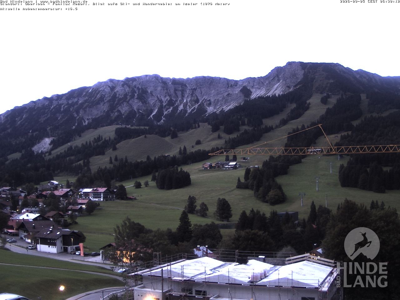 Archiv Foto Webcam Sicht vom Kinderhotel Oberjoch aus auf das Skigebiet gegenüber