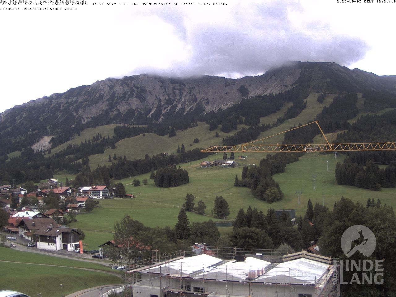 Archiv Foto Webcam Sicht vom Kinderhotel Oberjoch aus auf das Skigebiet gegenüber