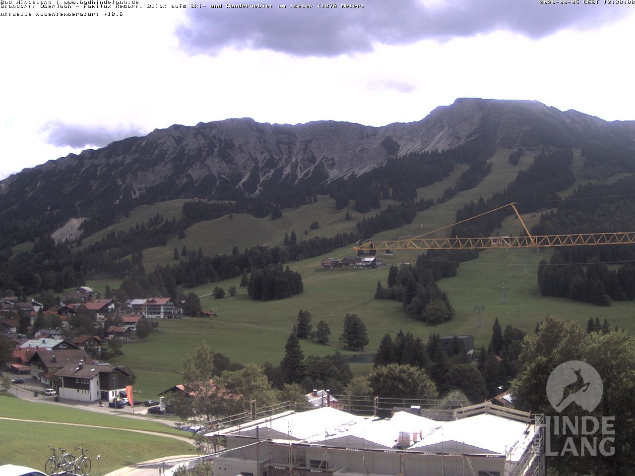 Archiv Foto Webcam Sicht vom Kinderhotel Oberjoch aus auf das Skigebiet gegenüber