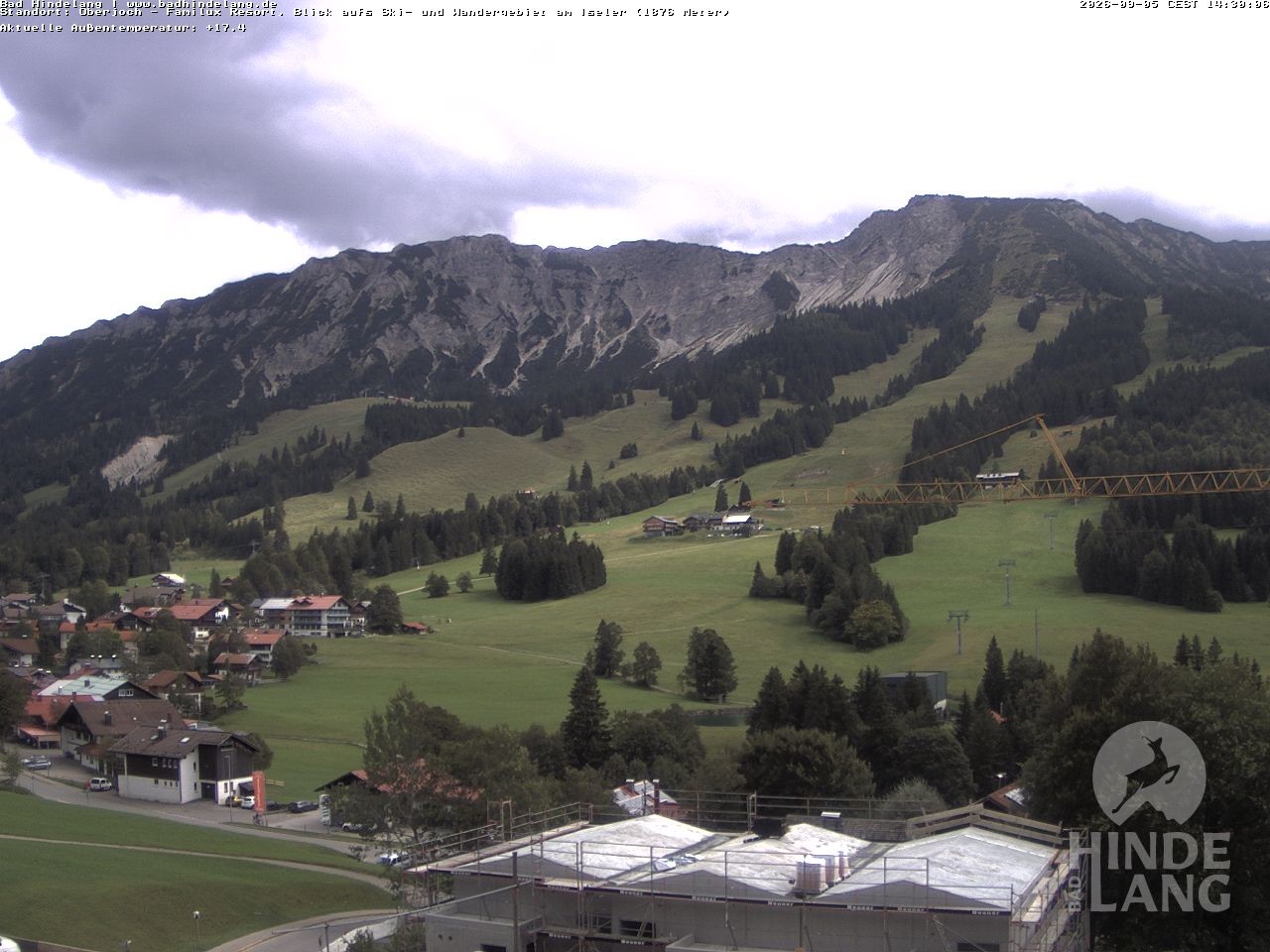 Archiv Foto Webcam Sicht vom Kinderhotel Oberjoch aus auf das Skigebiet gegenüber