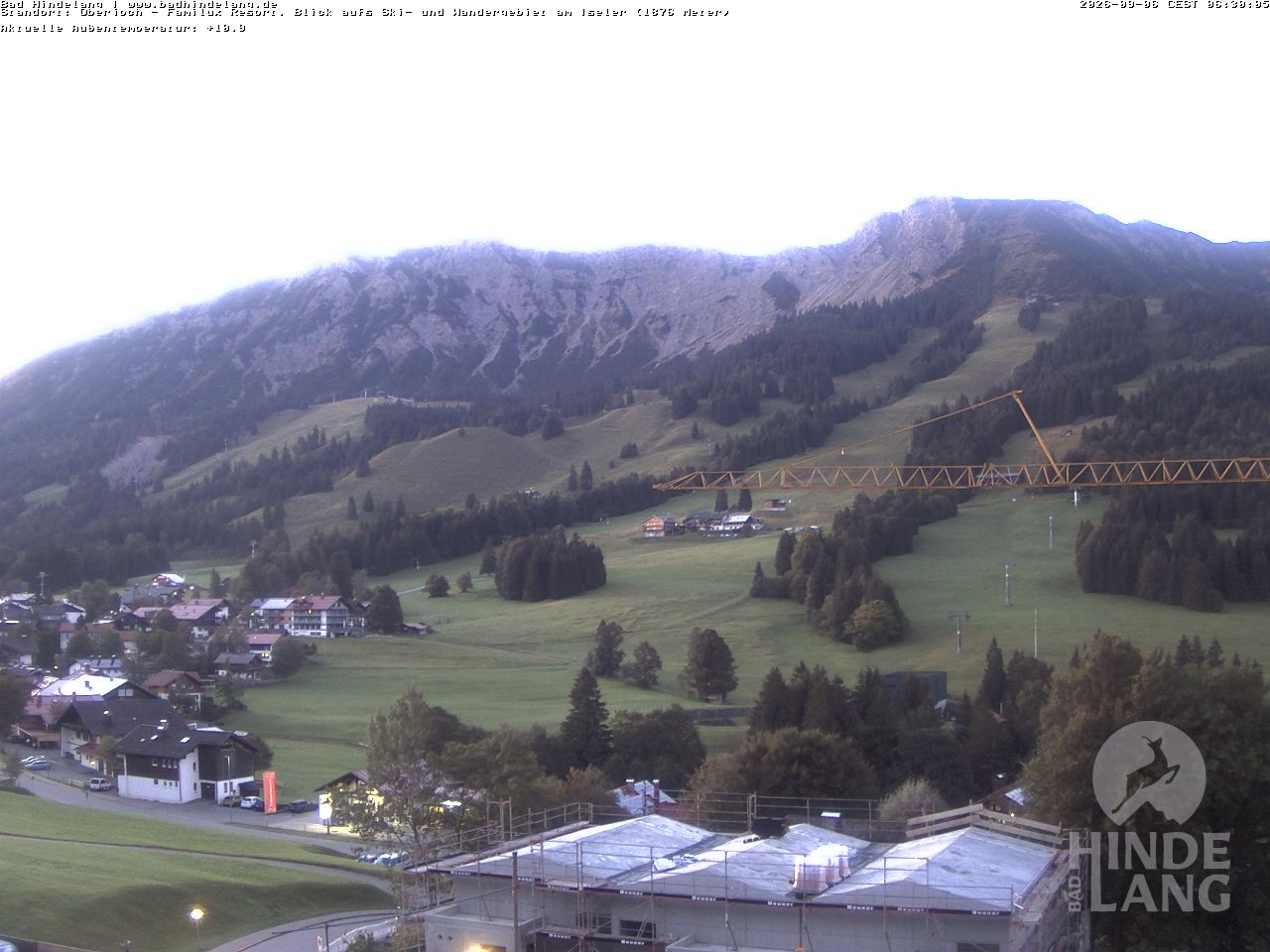 Archiv Foto Webcam Sicht vom Kinderhotel Oberjoch aus auf das Skigebiet gegenüber