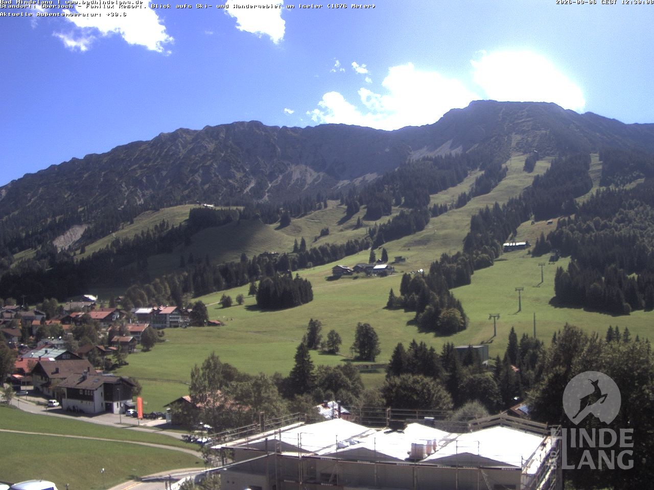 Archiv Foto Webcam Sicht vom Kinderhotel Oberjoch aus auf das Skigebiet gegenüber
