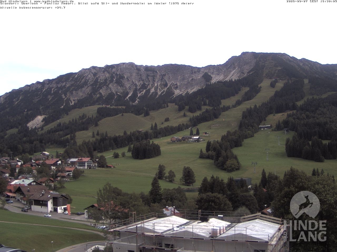 Archiv Foto Webcam Sicht vom Kinderhotel Oberjoch aus auf das Skigebiet gegenüber