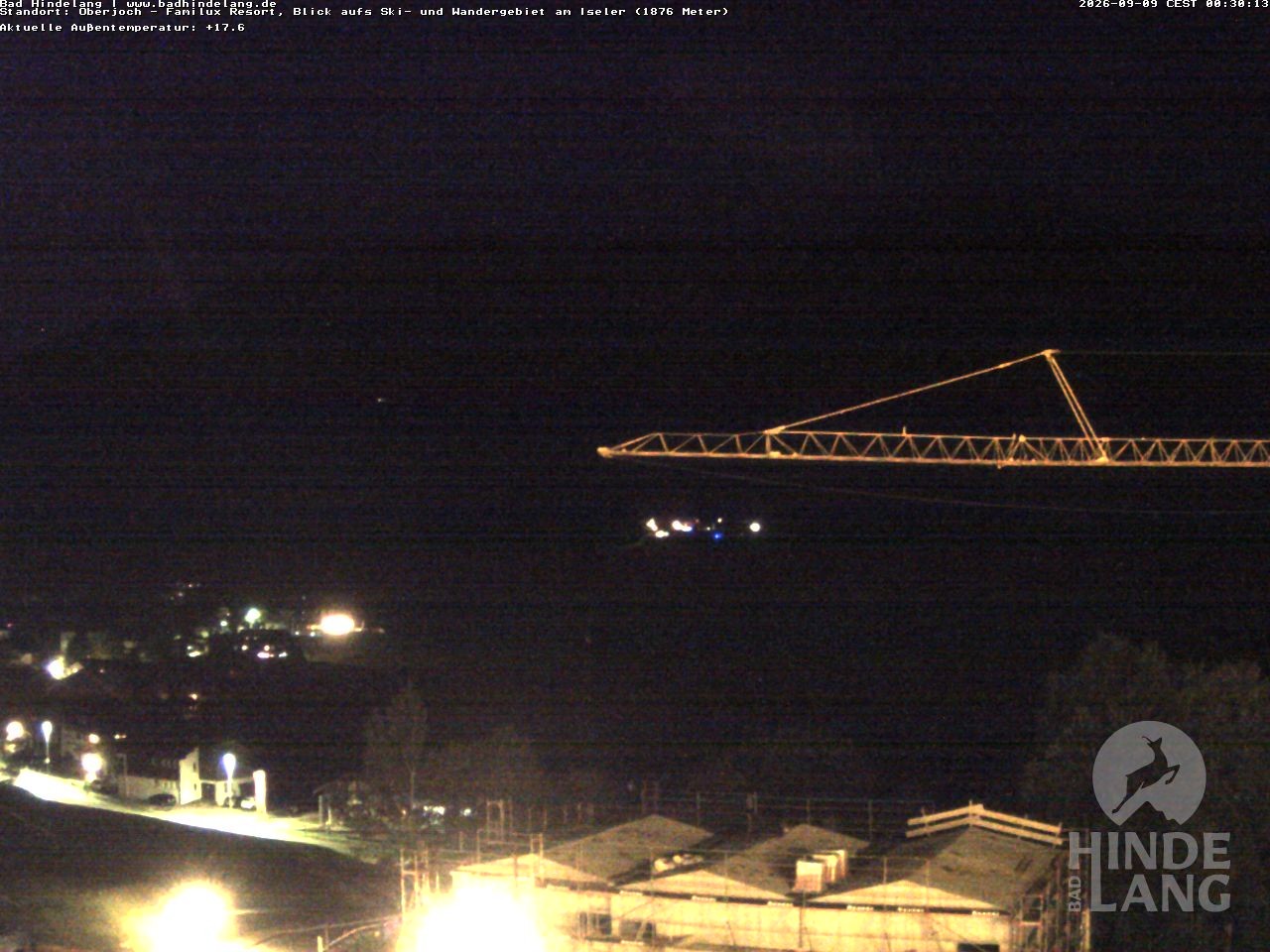 Archiv Foto Webcam Sicht vom Kinderhotel Oberjoch aus auf das Skigebiet gegenüber