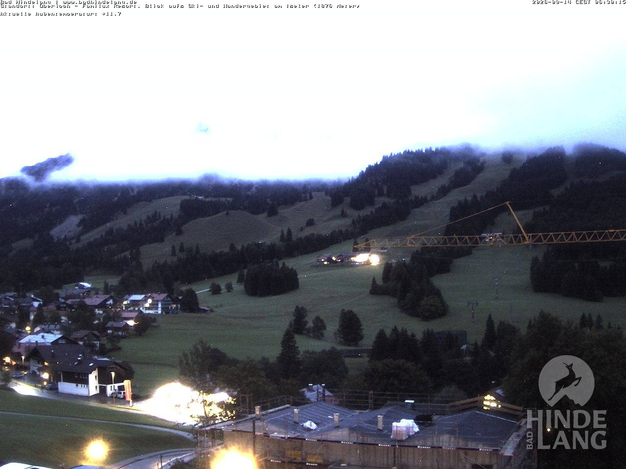 Archiv Foto Webcam Sicht vom Kinderhotel Oberjoch aus auf das Skigebiet gegenüber