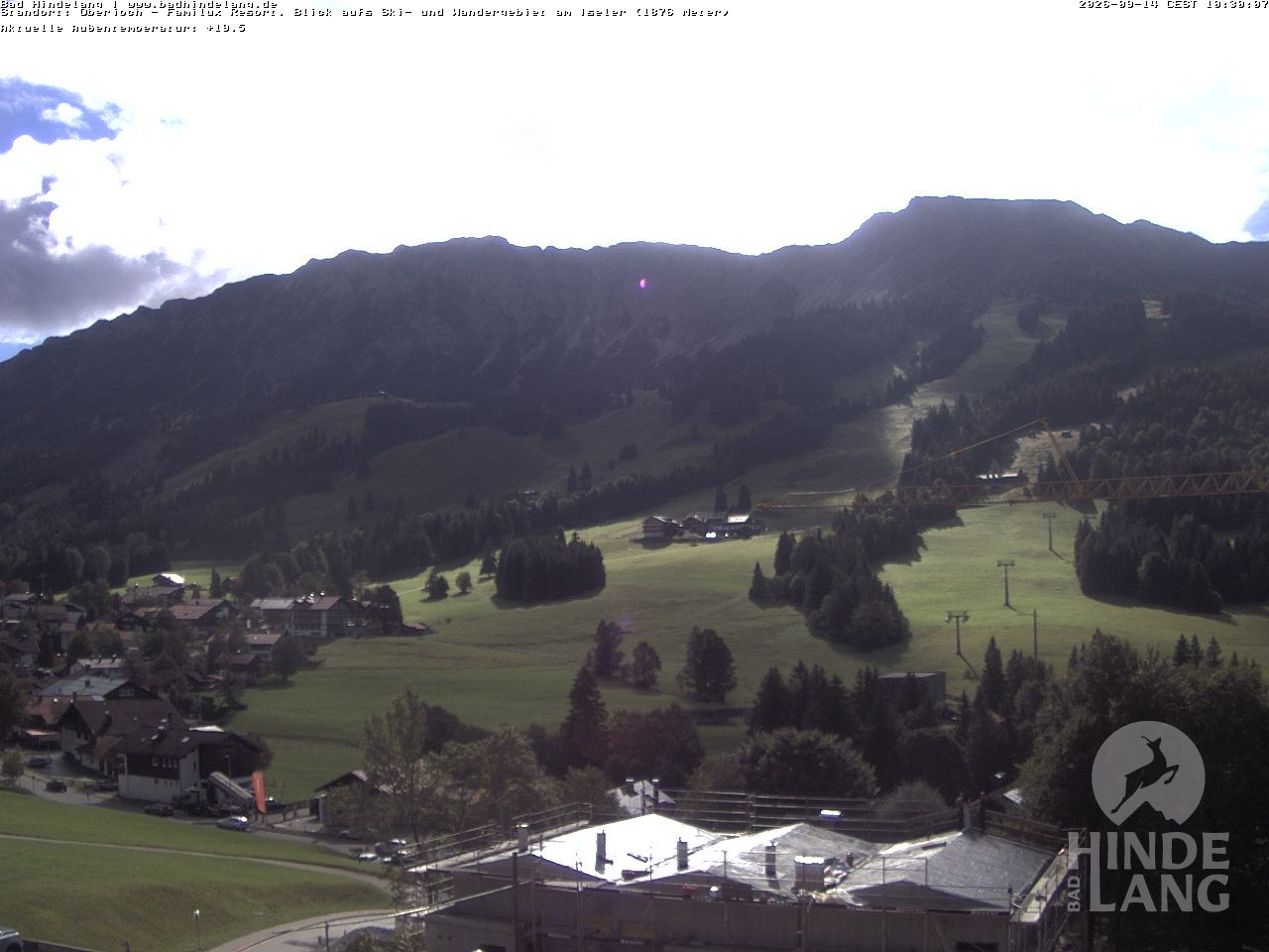 Archiv Foto Webcam Sicht vom Kinderhotel Oberjoch aus auf das Skigebiet gegenüber