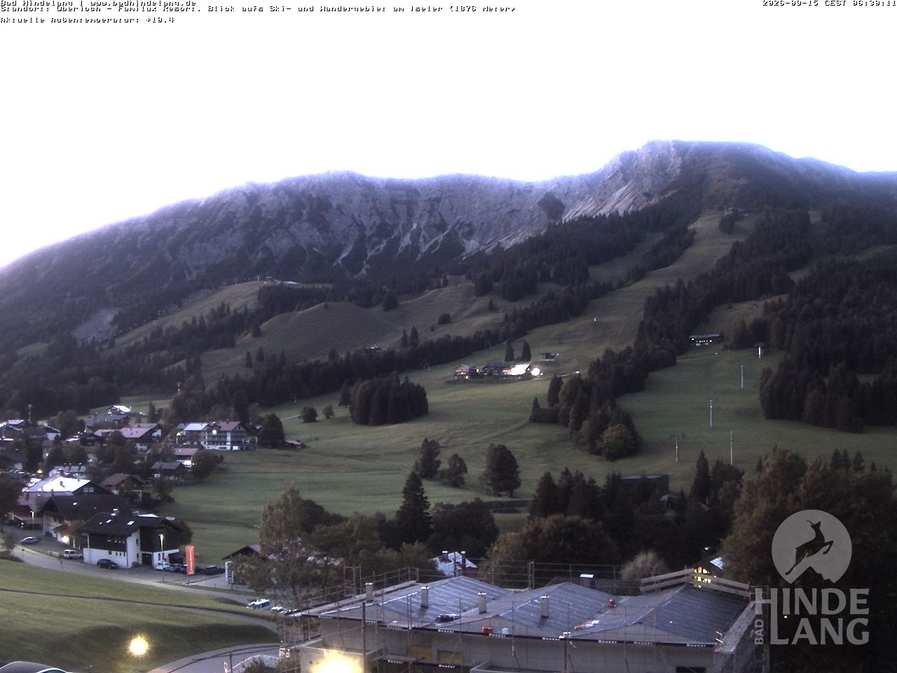 Archiv Foto Webcam Sicht vom Kinderhotel Oberjoch aus auf das Skigebiet gegenüber