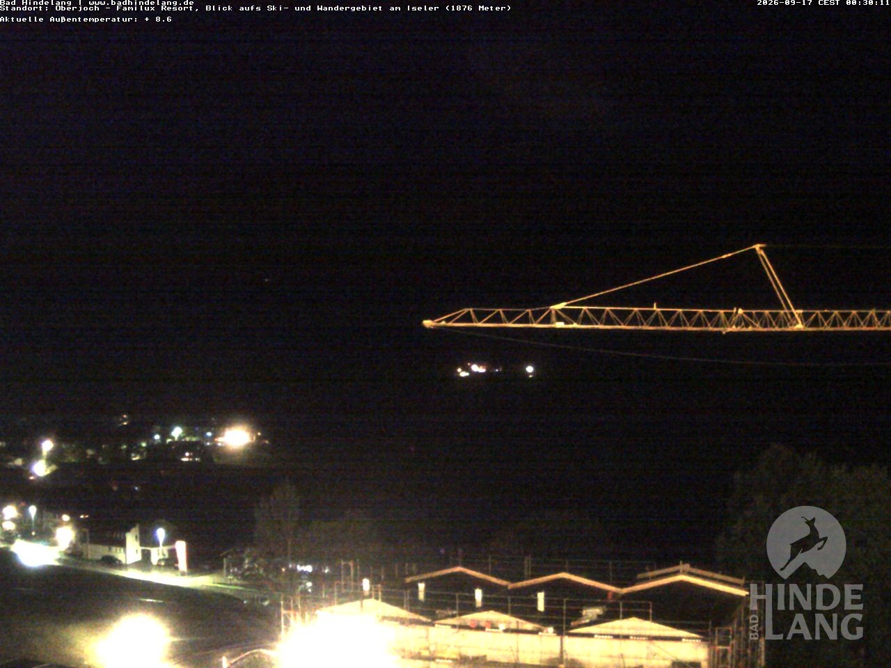 Archived image Webcam View of the kids hotel Oberjoch at the slopes in front