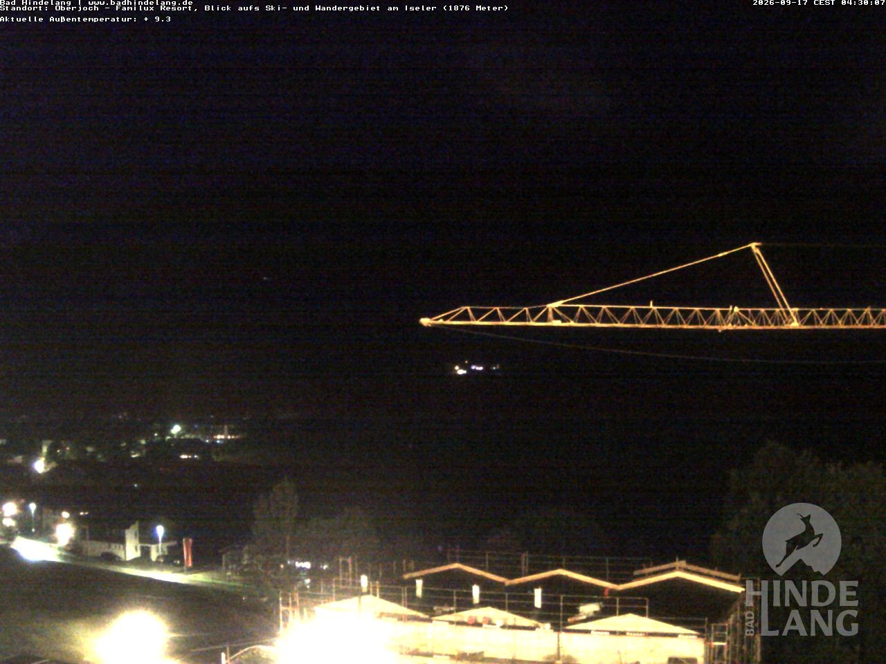 Archived image Webcam View of the kids hotel Oberjoch at the slopes in front