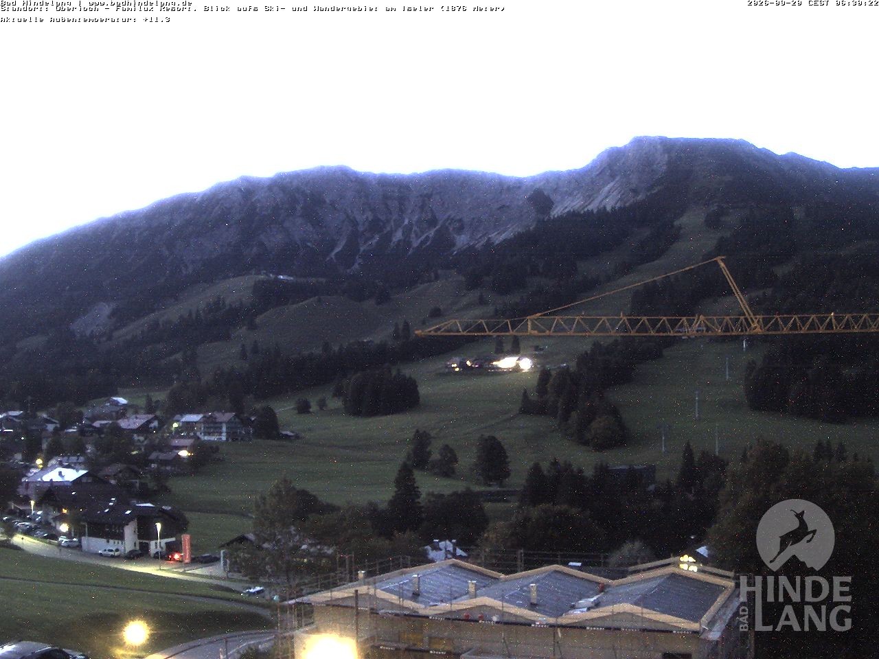 Archiv Foto Webcam Sicht vom Kinderhotel Oberjoch aus auf das Skigebiet gegenüber