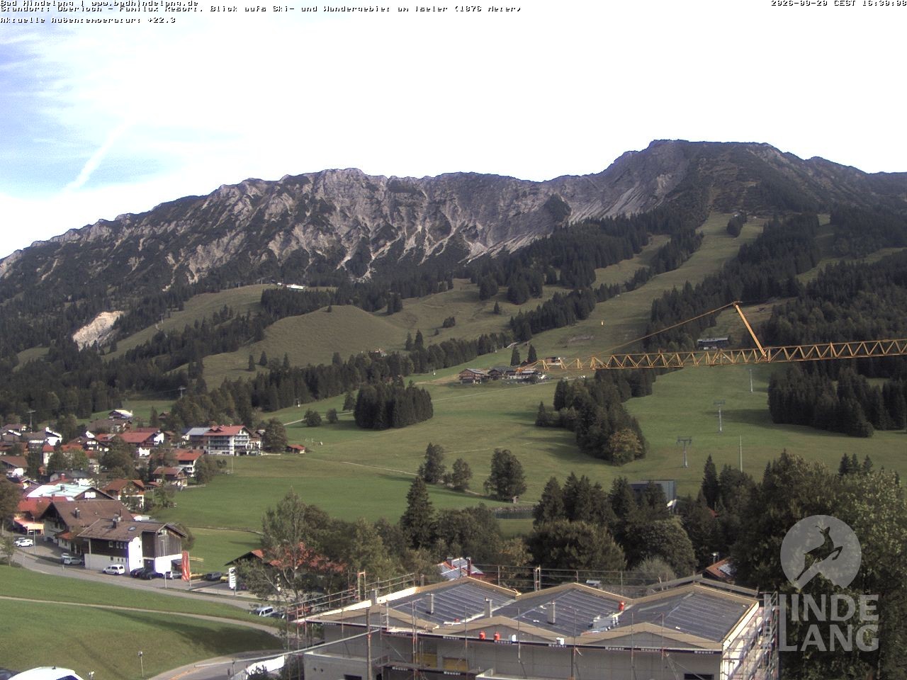 Archiv Foto Webcam Sicht vom Kinderhotel Oberjoch aus auf das Skigebiet gegenüber
