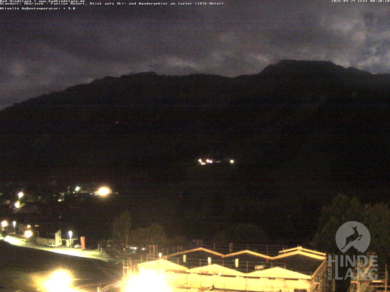 Archived image Webcam View of the kids hotel Oberjoch at the slopes in front