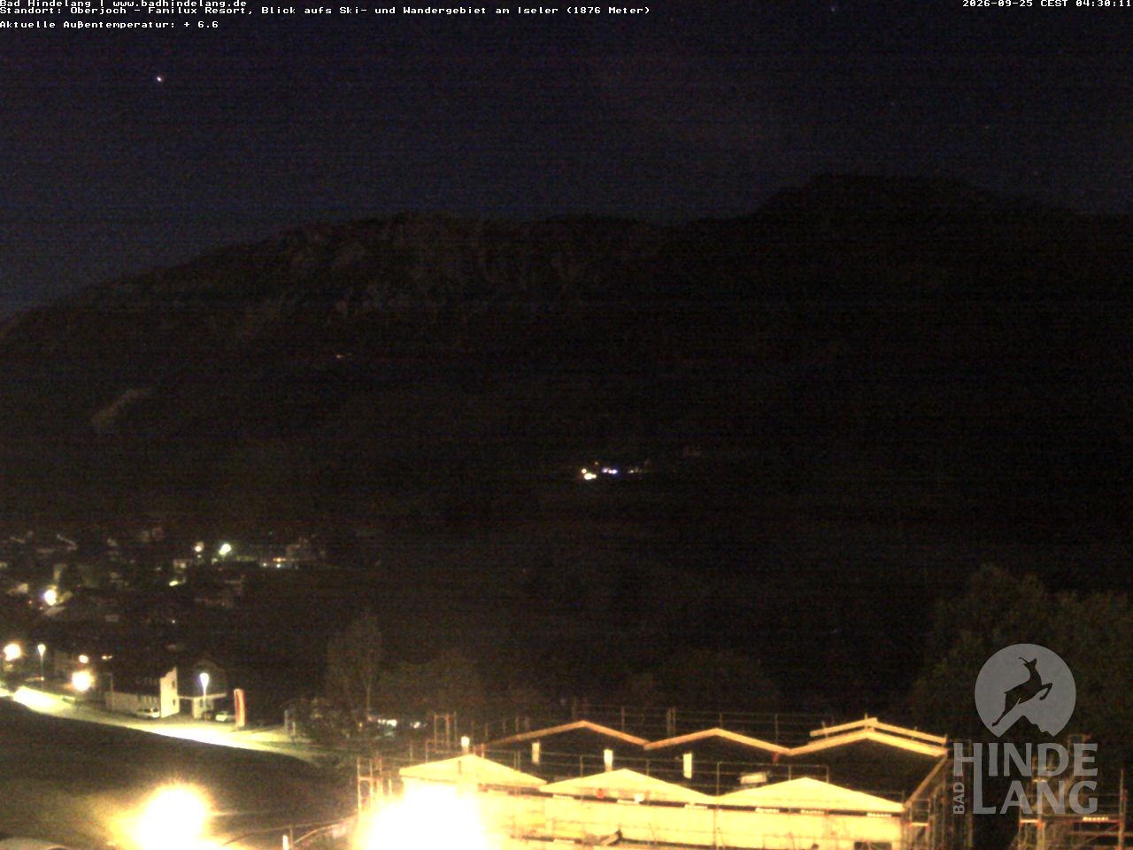 Archived image Webcam View of the kids hotel Oberjoch at the slopes in front