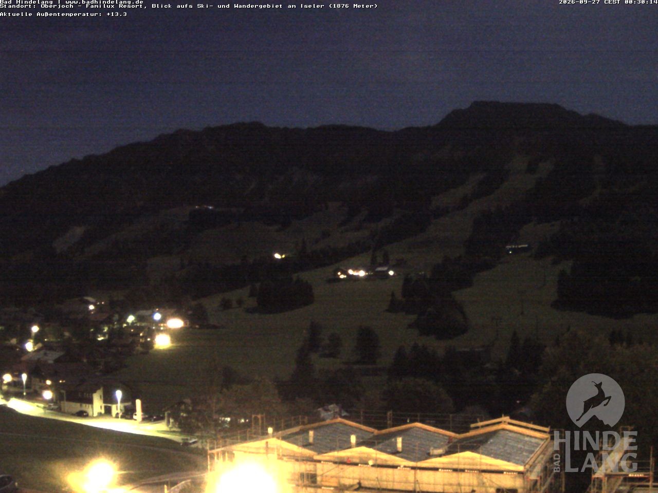 Archiv Foto Webcam Sicht vom Kinderhotel Oberjoch aus auf das Skigebiet gegenüber