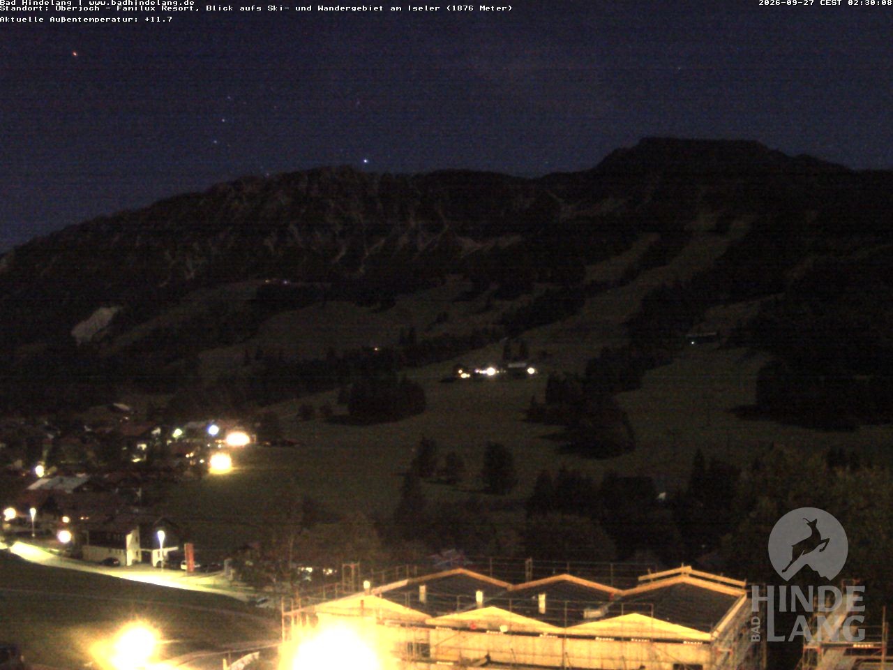 Archiv Foto Webcam Sicht vom Kinderhotel Oberjoch aus auf das Skigebiet gegenüber