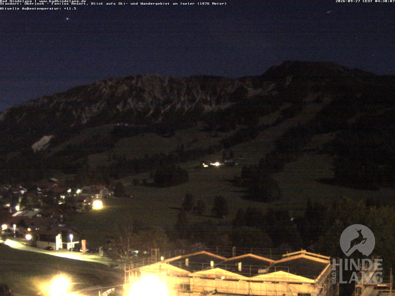 Archiv Foto Webcam Sicht vom Kinderhotel Oberjoch aus auf das Skigebiet gegenüber