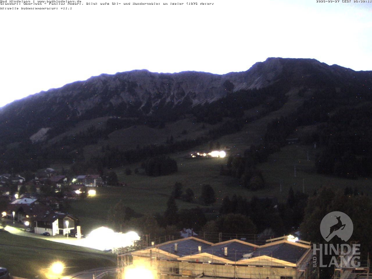 Archiv Foto Webcam Sicht vom Kinderhotel Oberjoch aus auf das Skigebiet gegenüber