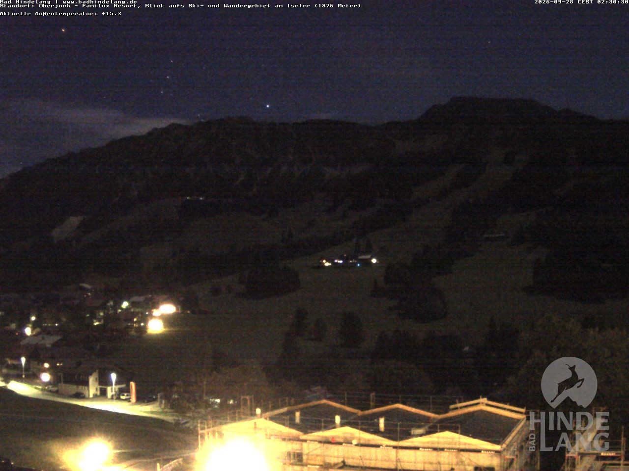 Archiv Foto Webcam Sicht vom Kinderhotel Oberjoch aus auf das Skigebiet gegenüber
