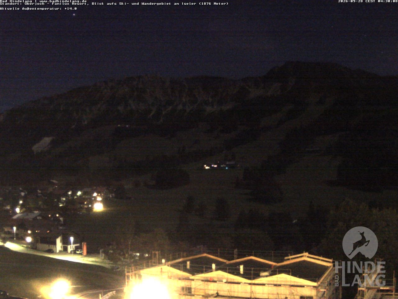 Archiv Foto Webcam Sicht vom Kinderhotel Oberjoch aus auf das Skigebiet gegenüber