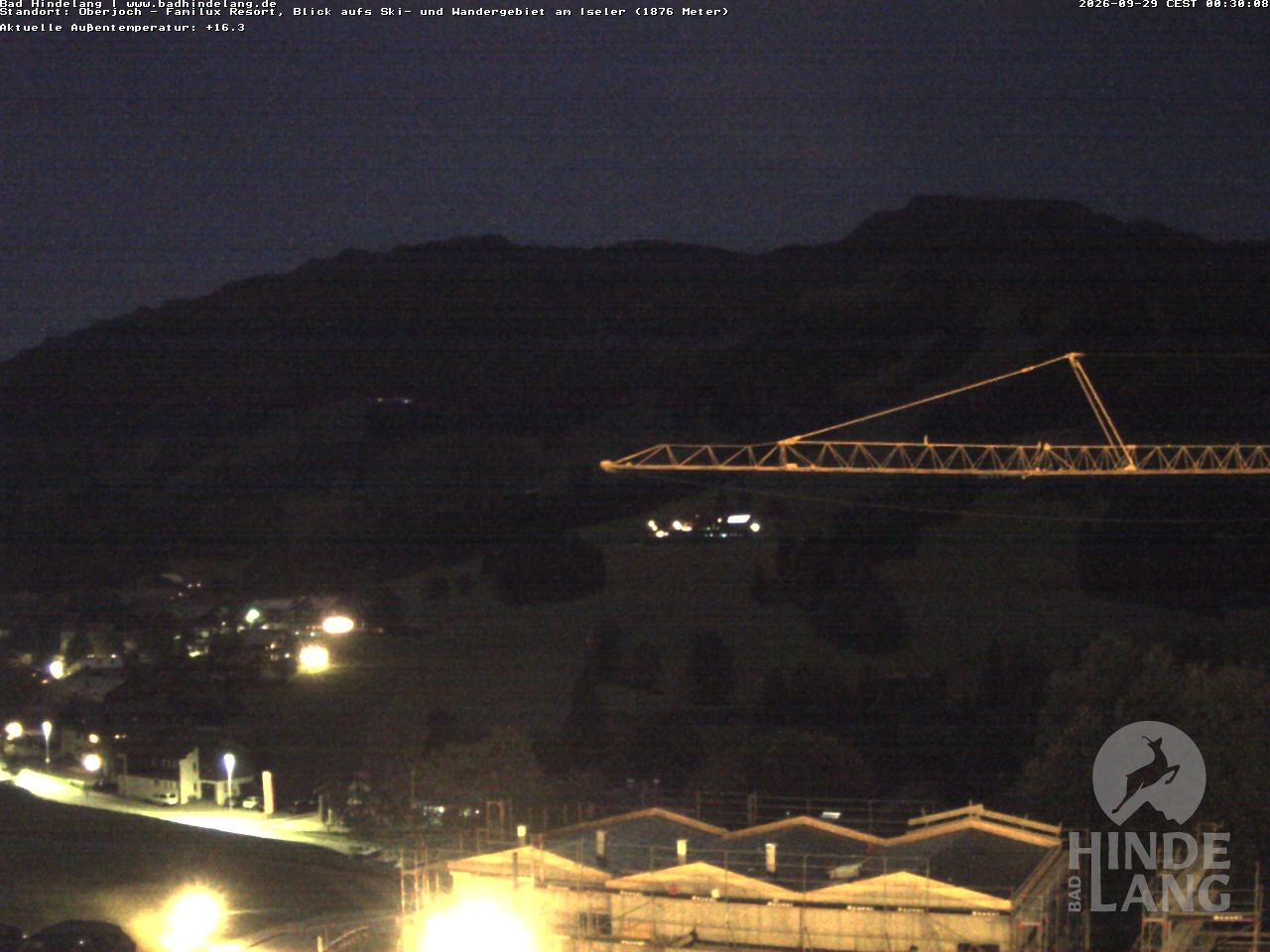 Archiv Foto Webcam Sicht vom Kinderhotel Oberjoch aus auf das Skigebiet gegenüber