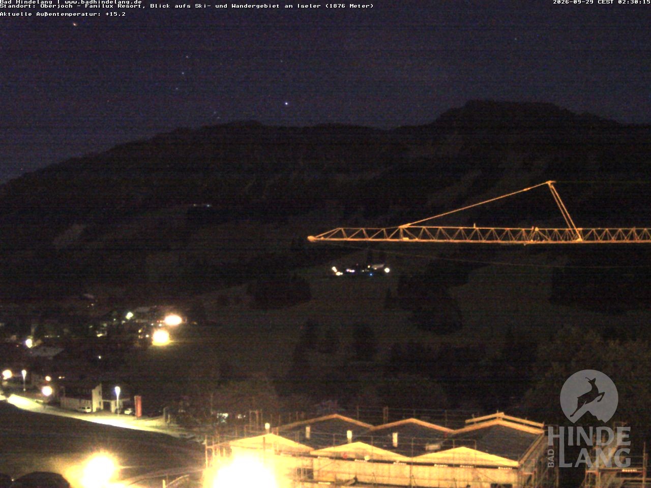 Archiv Foto Webcam Sicht vom Kinderhotel Oberjoch aus auf das Skigebiet gegenüber