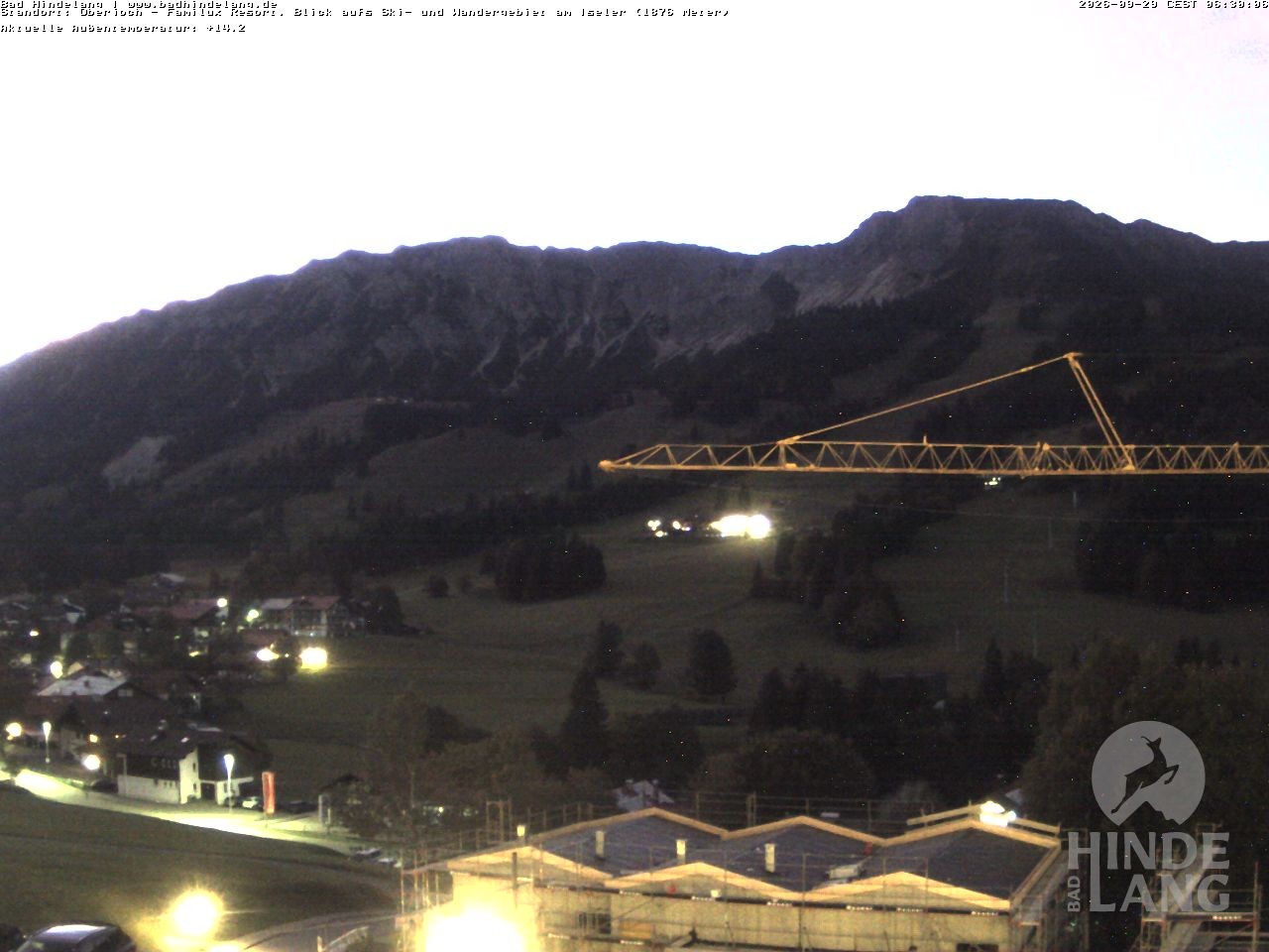Archiv Foto Webcam Sicht vom Kinderhotel Oberjoch aus auf das Skigebiet gegenüber