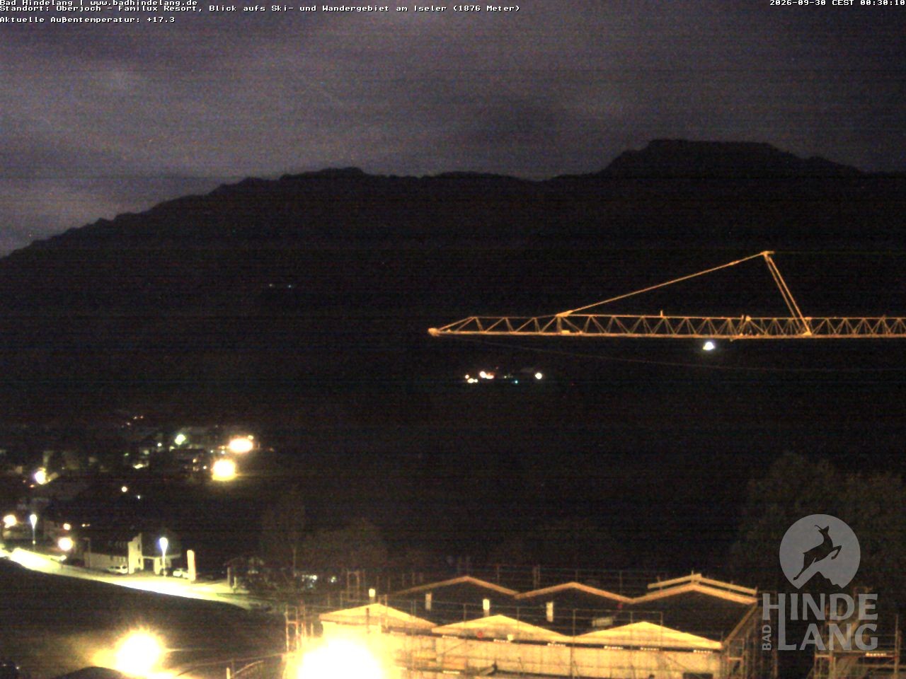 Archiv Foto Webcam Sicht vom Kinderhotel Oberjoch aus auf das Skigebiet gegenüber